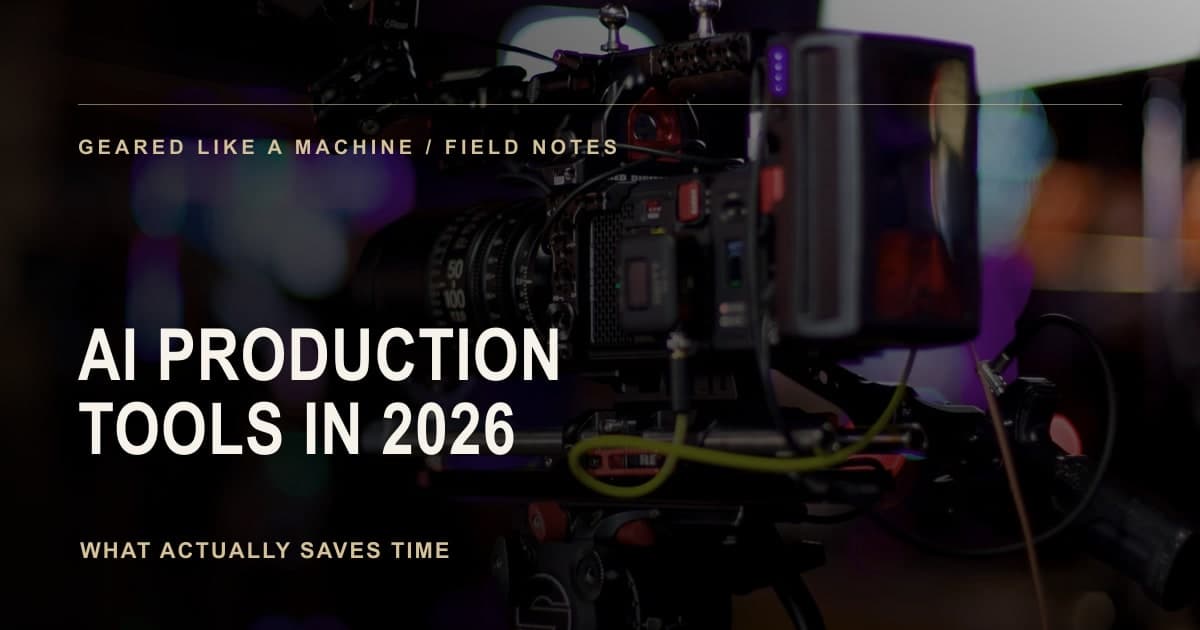 Cinema camera rig on a production set with monitoring and workflow tools visible