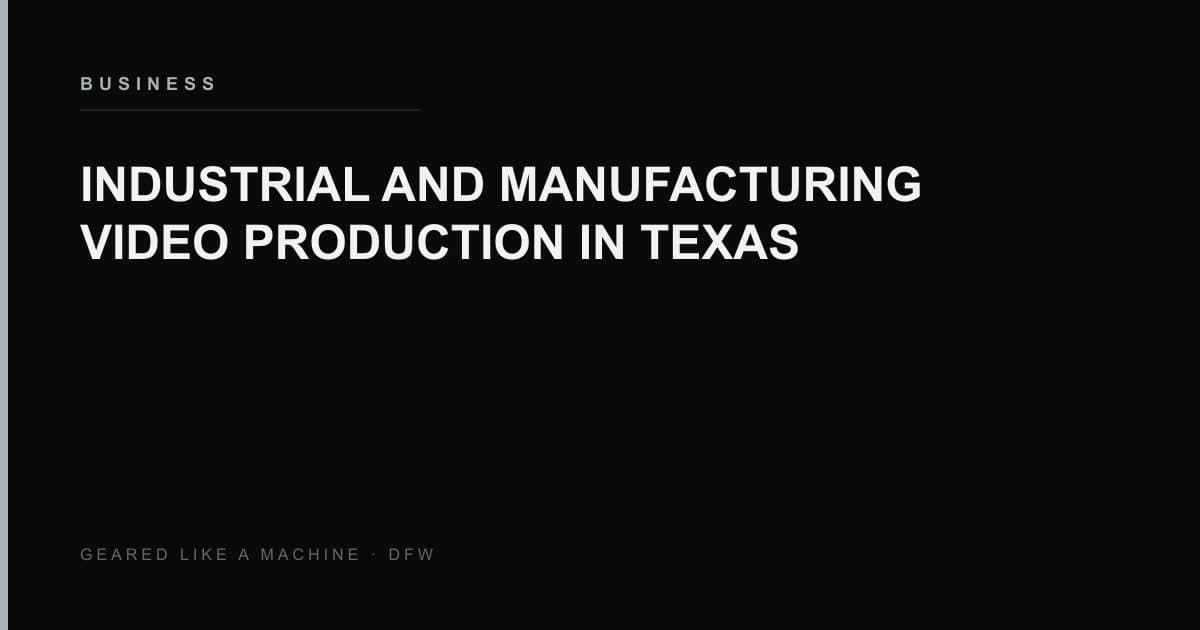 Film crew in hard hats and hearing protection shooting a machining line inside a North Texas manufacturing plant