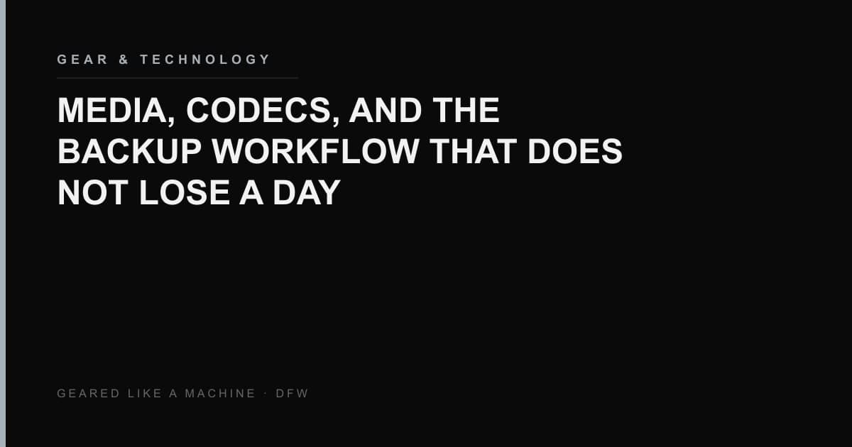 Camera media codecs and the on-set backup workflow that protects a shoot day