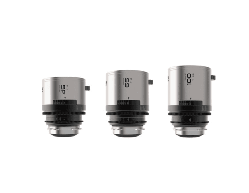 BLAZAR LENS Remus 45/65/100mm T2.0 Full-Frame 1.5x Anamorphic 3-Lens Kit with Case (ARRI PL, Silver Flare)