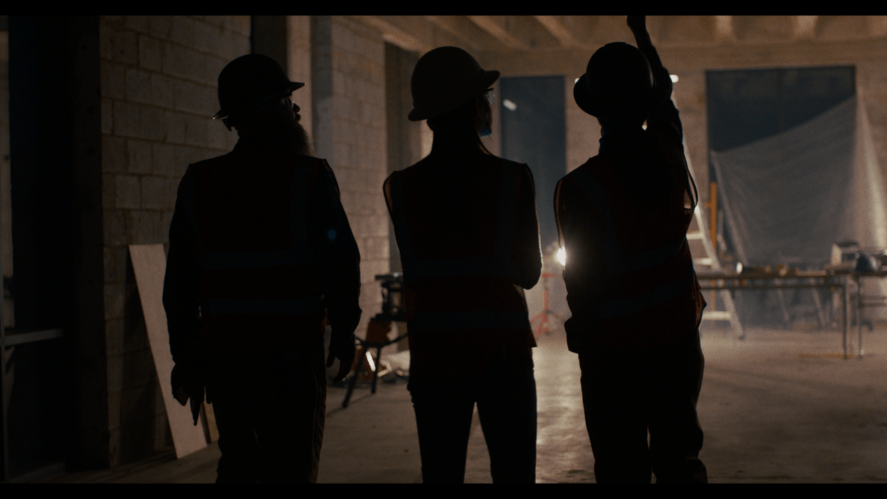 Cardboard Spaceship production — follow shot