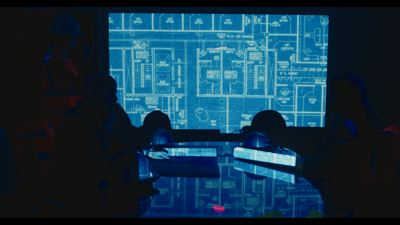 Cardboard Spaceship production — projecting blueprints