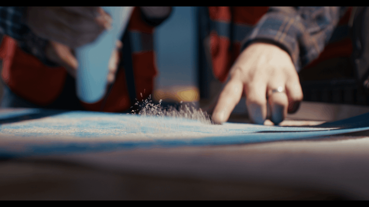 Cardboard Spaceship production — rolling out blueprints