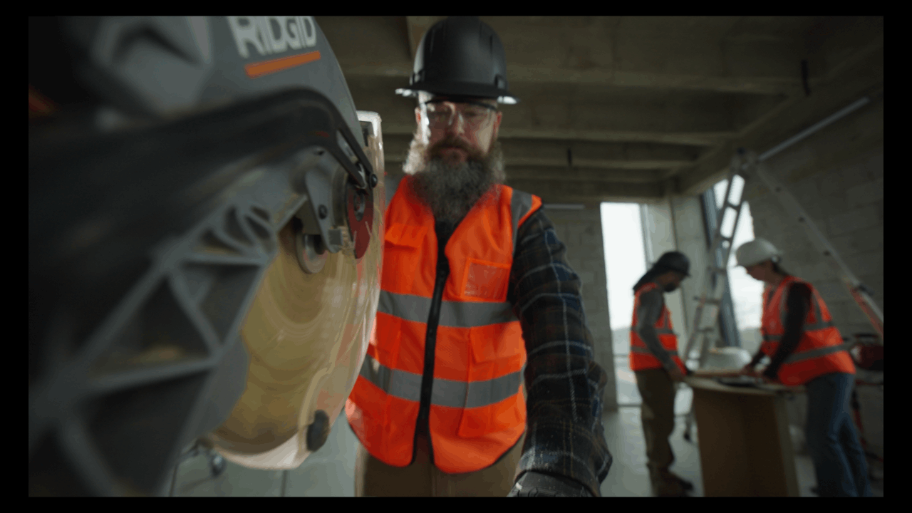 Cardboard Spaceship production — saw POV shot