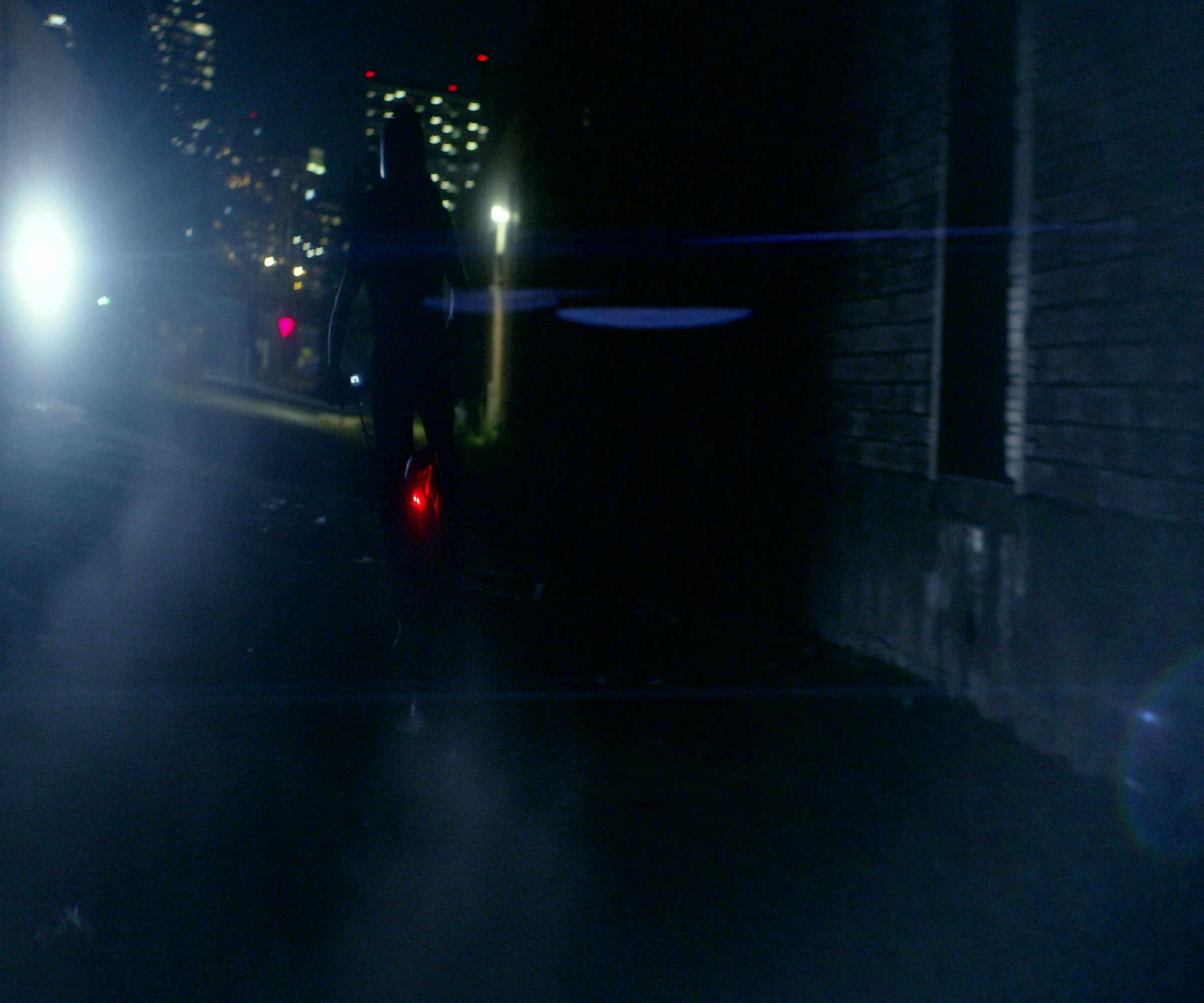 Still frame titled "Blue Tunnel Headlight Entry" from the Filmsupply Factory Bike TV Construction Selects source drop.
