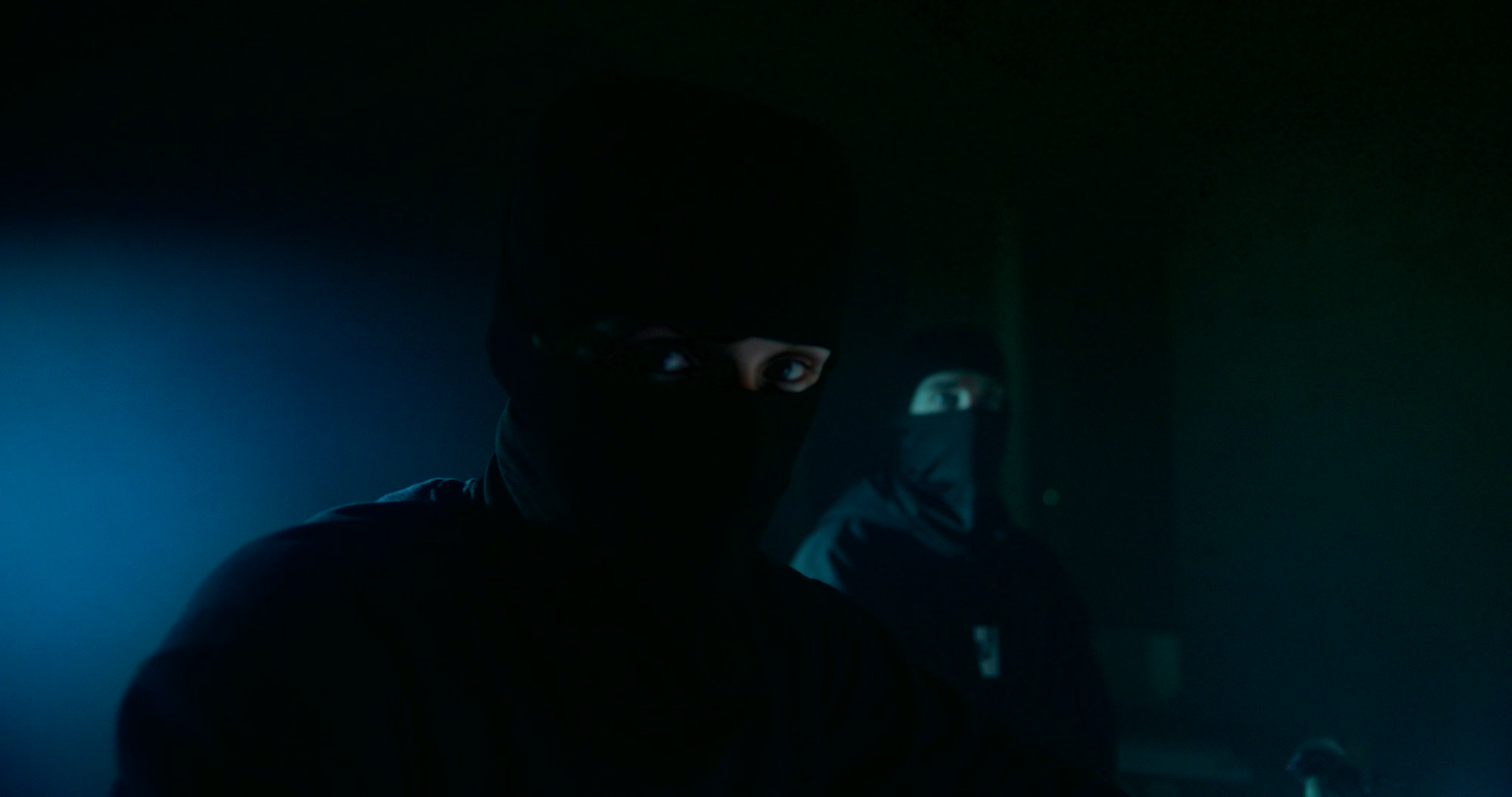 Still frame titled "Masked Blue Interior" from the Filmsupply Factory Bike TV Construction Selects source drop.
