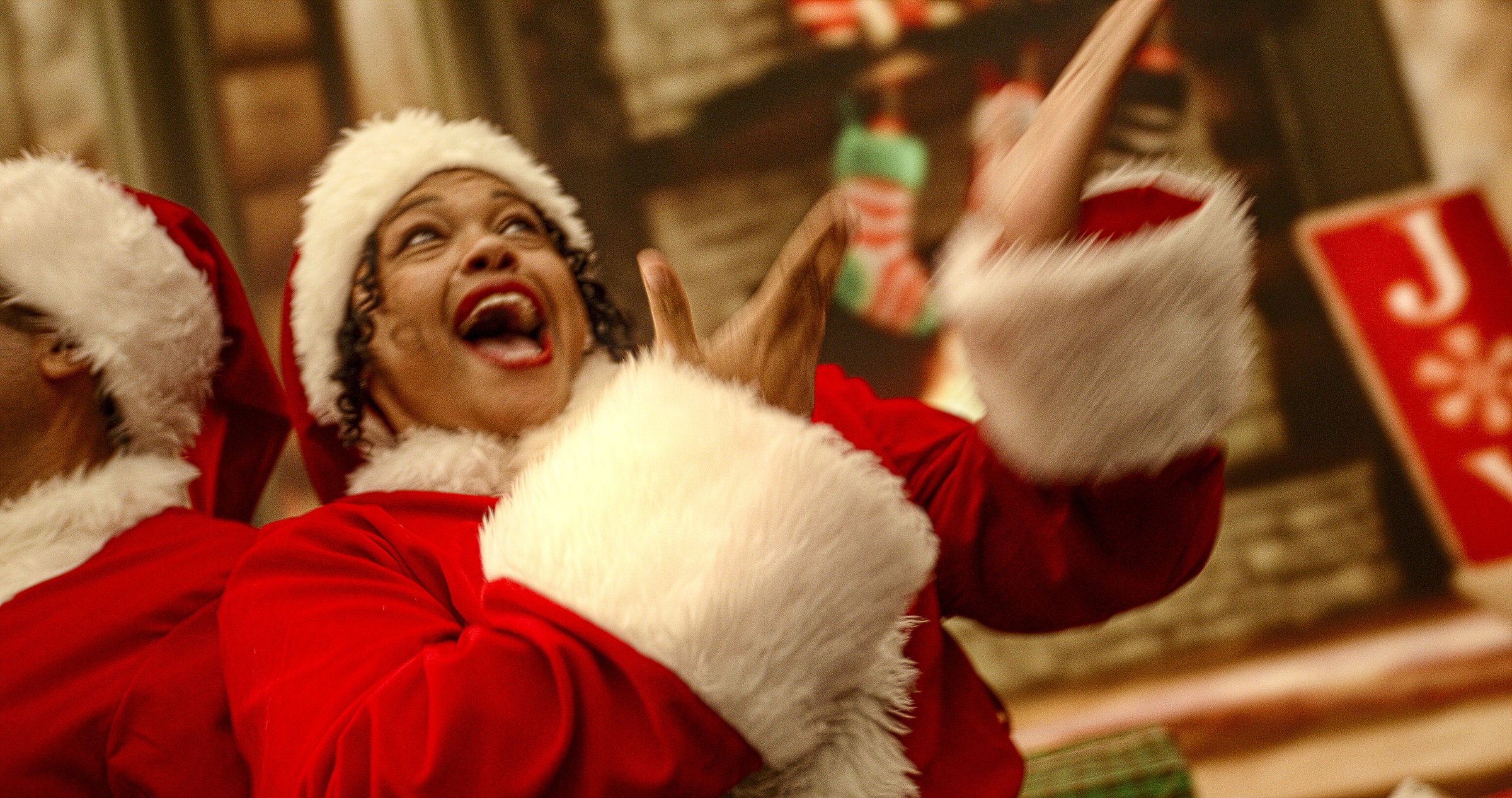 Still frame titled "Holiday Interior Celebration" from the GLM Filmsupply Frame Grab Titles source drop.