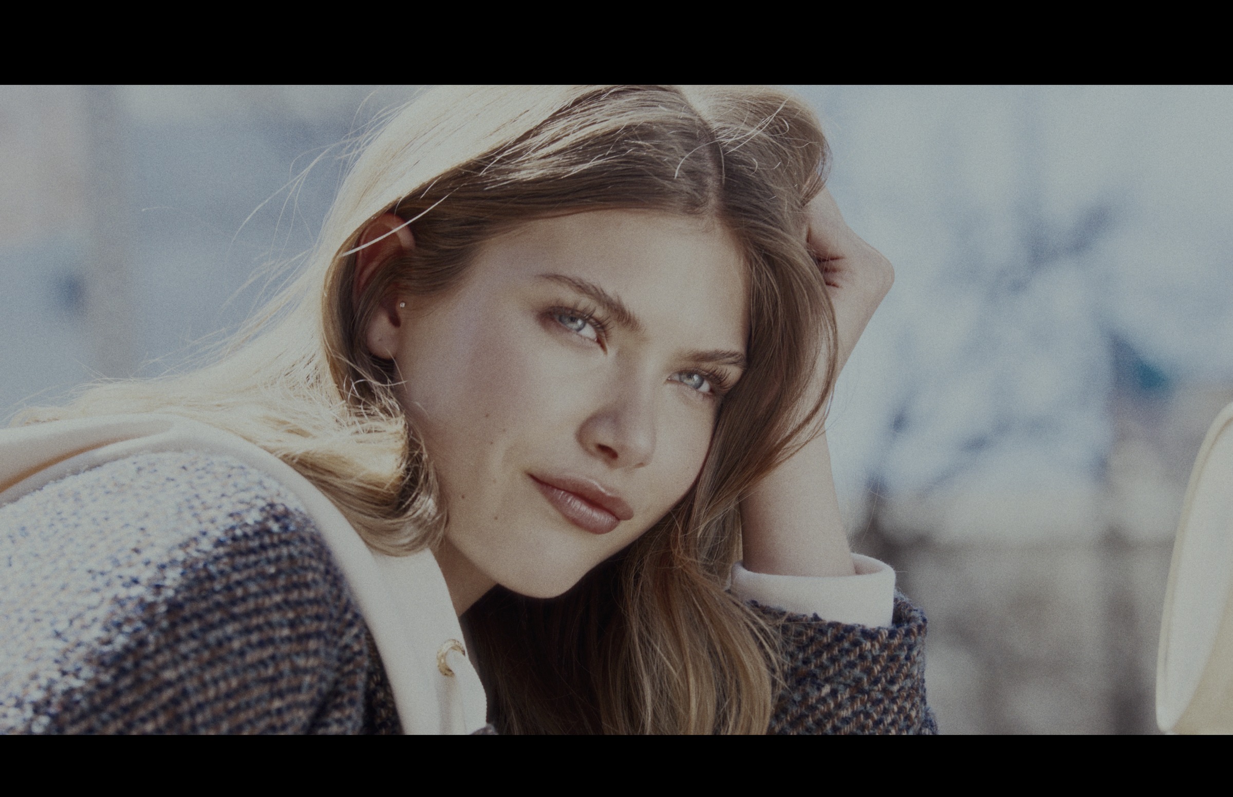 Still frame titled "Winter Fashion Portrait" from the GLM Filmsupply Frame Grab Titles source drop.